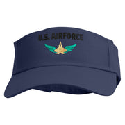 Air Force Embroidered Cotton Twill Sun Visor - Navy OSFM