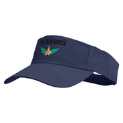 Air Force Embroidered Cotton Twill Sun Visor - Navy OSFM