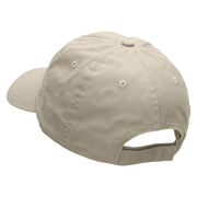 Mallow Flower Embroidered Low Profile Dyed Cotton Twill Cap - Putty OSFM