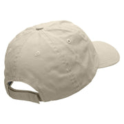 Mallow Flower Embroidered Low Profile Dyed Cotton Twill Cap - Putty OSFM