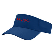 Health Points Embroidered Cotton Twill Sun Visor - Navy OSFM