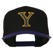 Greek Alphabet Upsilon Embroidered Classic Two Tone Cap