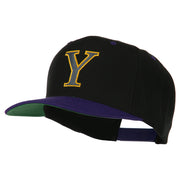 Greek Alphabet Upsilon Embroidered Classic Two Tone Cap