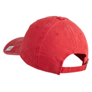Once  A Marine Always a Marine Embroidered Washed Solid Pigment Dyed Cotton Twill Brass Buckle Cap - Red OSFM
