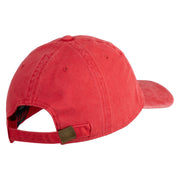Once  A Marine Always a Marine Embroidered Washed Solid Pigment Dyed Cotton Twill Brass Buckle Cap - Red OSFM