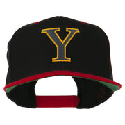 Greek Alphabet Upsilon Embroidered Classic Two Tone Cap