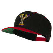 Greek Alphabet Upsilon Embroidered Classic Two Tone Cap