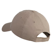 Canadian Maple Leaf Patched Low Profile PET Spun Washed Cap - Khaki OSFM