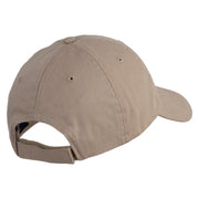 Canadian Maple Leaf Patched Low Profile PET Spun Washed Cap - Khaki OSFM