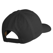 Large C Patched Retro Cotton Blend Snapback Cap - Black OSFM