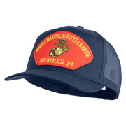 Once a Marine Always a Marine Semper Fi Red Patched Solid Cotton Twill Mesh Prostyle Cap - Navy OSFM