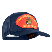 Once a Marine Always a Marine Semper Fi Red Patched Solid Cotton Twill Mesh Prostyle Cap - Navy OSFM