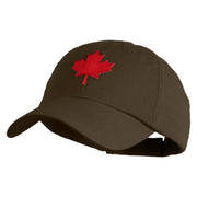 Canadian Maple Leaf Patched Low Profile PET Spun Washed Cap - Brown OSFM
