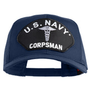 U.S. Navy Corpsman Patched Solid Cotton Twill Mesh Prostyle Cap - Navy OSFM