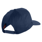 USA Gold Flag Veteran Patched Solid Cotton Twill 5 Panel Prostyle Snap Cap - Navy OSFM