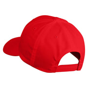 Large C Patched Retro Cotton Blend Snapback Cap - Red OSFM