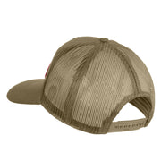 Once a Marine Always a Marine Semper Fi Red Patched Solid Cotton Twill Mesh Prostyle Cap - Khaki OSFM