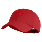 Canadian Maple Leaf Patched Low Profile PET Spun Washed Cap - Red OSFM