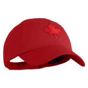 Canadian Maple Leaf Patched Low Profile PET Spun Washed Cap - Red OSFM