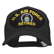 US Air Force Retired Fan Shaped Patched Cotton Mesh Cap