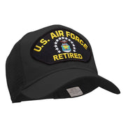 US Air Force Retired Fan Shaped Patched Cotton Mesh Cap