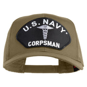 U.S. Navy Corpsman Patched Solid Cotton Twill Mesh Prostyle Cap - Khaki OSFM