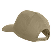 USA Gold Flag Veteran Patched Solid Cotton Twill 5 Panel Prostyle Snap Cap - Khaki OSFM