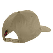 USA Gold Flag Veteran Patched Solid Cotton Twill 5 Panel Prostyle Snap Cap - Khaki OSFM