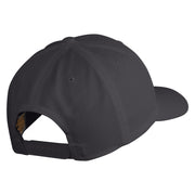 Large C Patched Retro Cotton Blend Snapback Cap - Charcoal OSFM