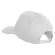 USA Gold Flag Veteran Patched Solid Cotton Twill 5 Panel Prostyle Snap Cap - White OSFM