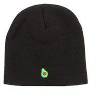 Mini Avocado Embroidered Short Beanie