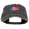 Wave Heart USA Flag Embroidered Washed Cap