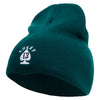 Lucky Thirteen Embroidered 8 inch Acrylic Short beanie - Dk-Green OSFM