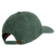 1st Marine Division Veteran Embroidered Washed Solid Pigment Dyed Cotton Twill Brass Buckle Cap - Dk-Green OSFM