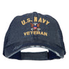 US Navy Veteran Military Embroidered Low Cotton Mesh Cap