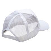 Purple Wreath Five Panels Pro Style Trucker Mesh Cap - White OSFM