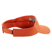 Crazy Embroidered Pro Style Cotton Twill Washed Visor - Orange OSFM