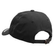 Police Sign with Gun Embroidered Dad Style Unstructured Low Profile 6 panel Cotton Cap - Black OSFM