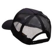 Purple Wreath Five Panels Pro Style Trucker Mesh Cap - Black OSFM