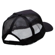 Purple Wreath Five Panels Pro Style Trucker Mesh Cap - Black OSFM