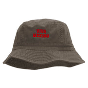 Viva Mexico Phrase Embroidered Bucket Hat