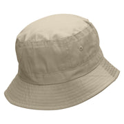 Couple Heart Embroidered Bucket Hat - Natural OSFM