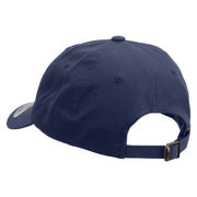 Police Sign with Gun Embroidered Dad Style Unstructured Low Profile 6 panel Cotton Cap - Navy OSFM