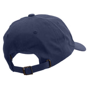 Police Sign with Gun Embroidered Dad Style Unstructured Low Profile 6 panel Cotton Cap - Navy OSFM