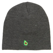 Mini Avocado Embroidered Short Beanie