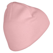 Turkey Face Embroidered 8 inch Acrylic Short Blank Beanie - Pink OSFM