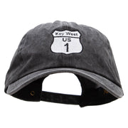 US 1 Key West Embroidered Unstructured Cotton Cap