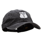 US 1 Key West Embroidered Unstructured Cotton Cap