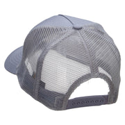 Purple Wreath Five Panels Pro Style Trucker Mesh Cap - Grey OSFM