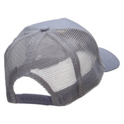 Purple Wreath Five Panels Pro Style Trucker Mesh Cap - Grey OSFM